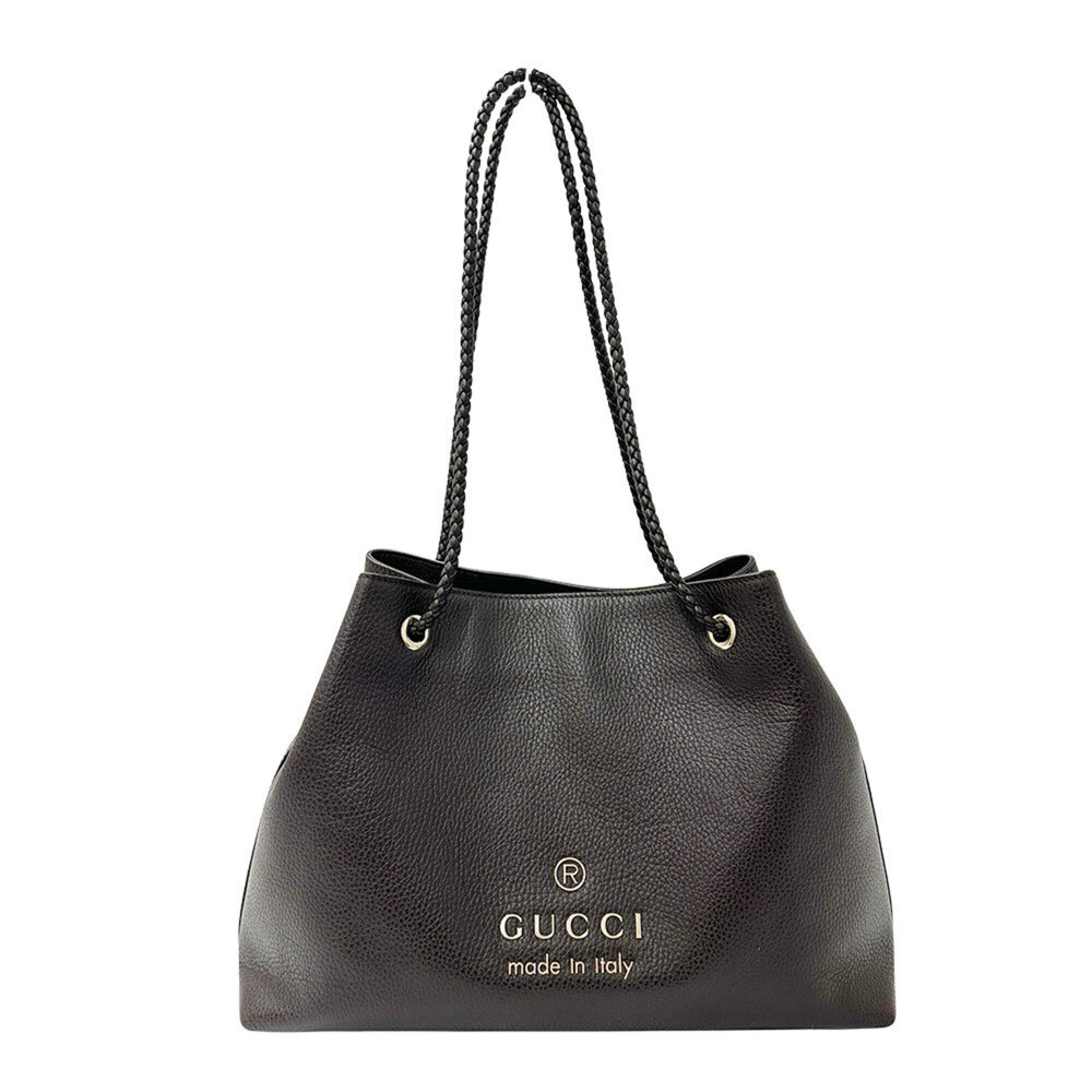 GUCCI Authentic Brown Leather Tote Bag